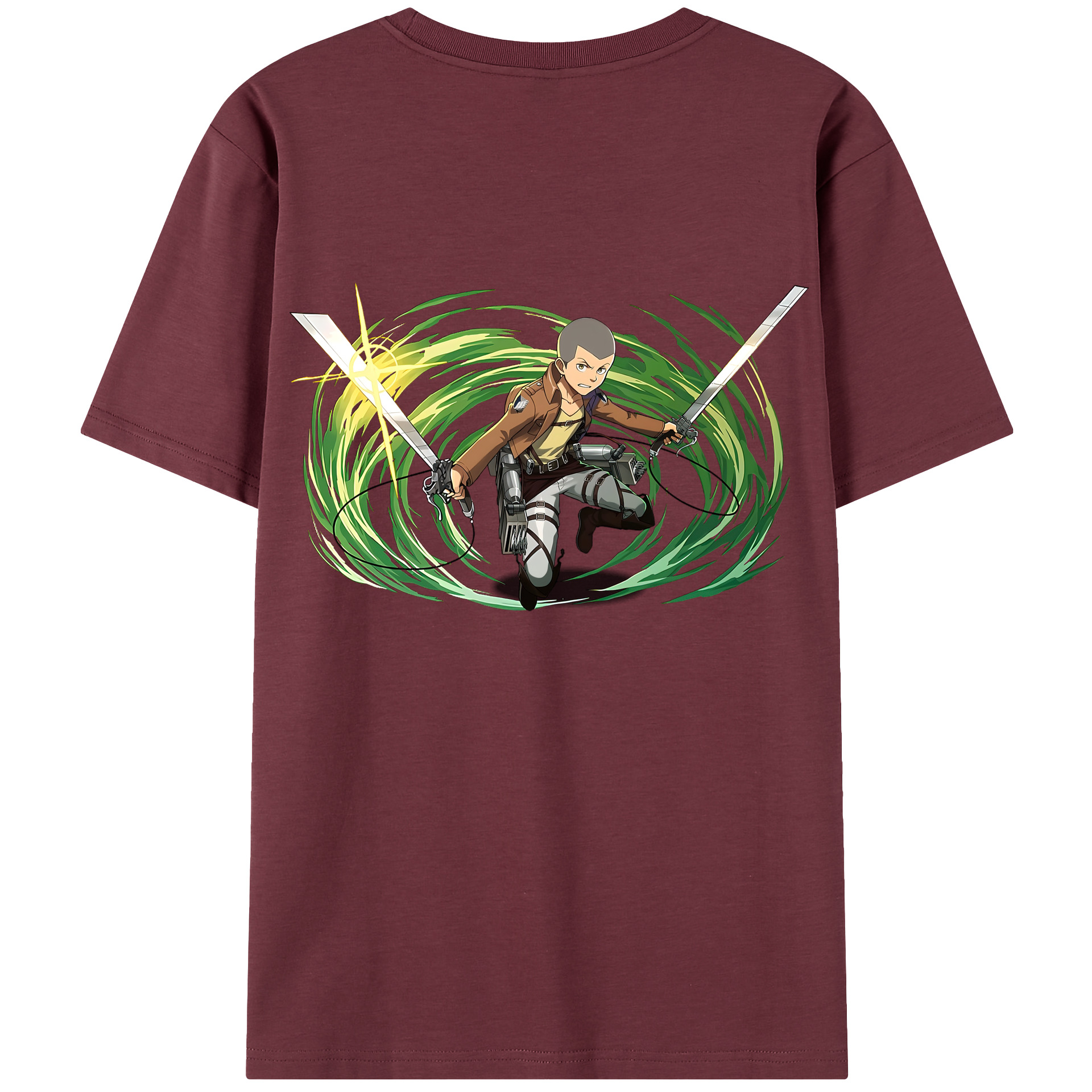 （画像用） 進撃の巨人 コニー·スプリンガー Attack on Titan Connie Springer 綿100％半袖Tシャツ（背面プリント）